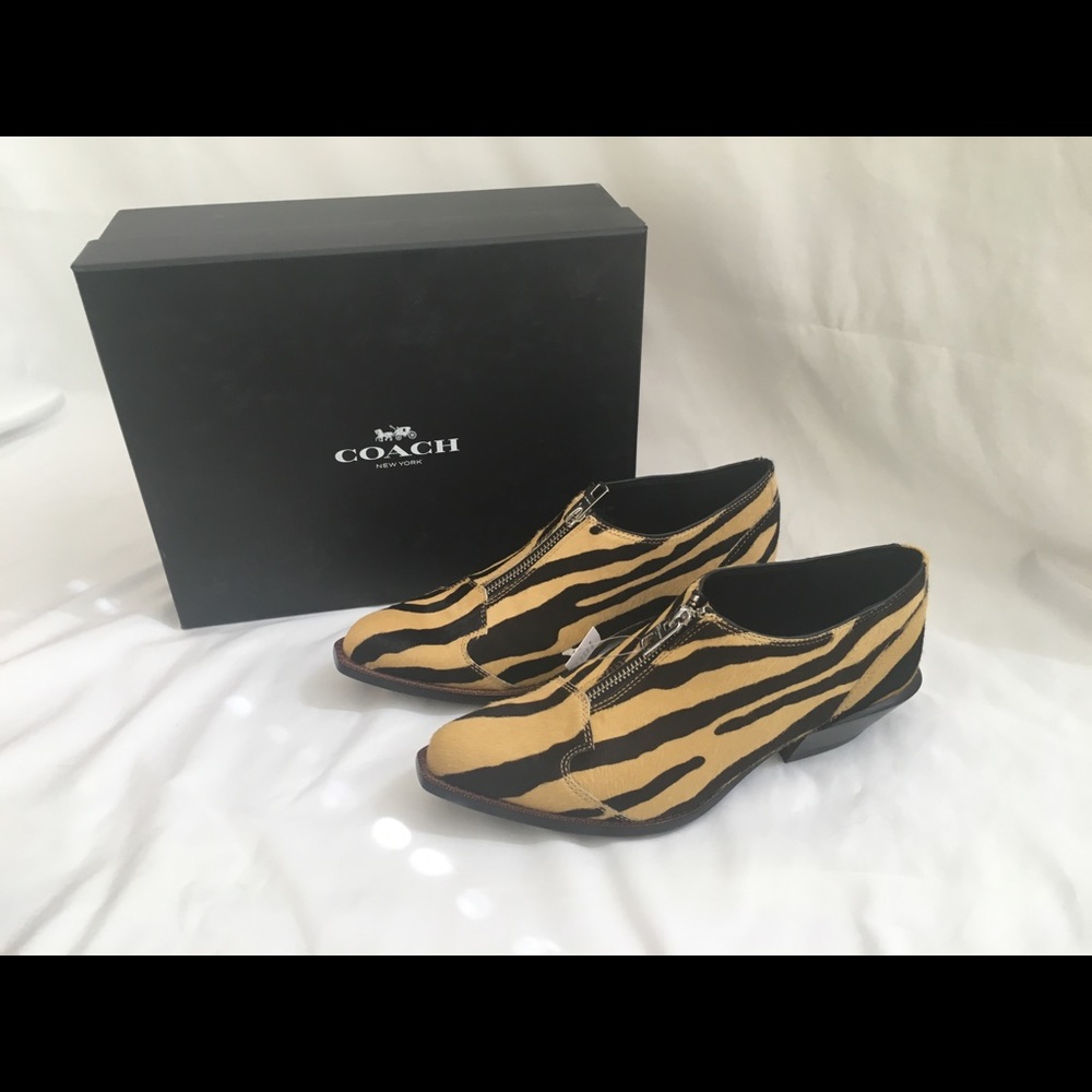 Coach NEW Tiger Stripe Calf Hair Ankle Boot